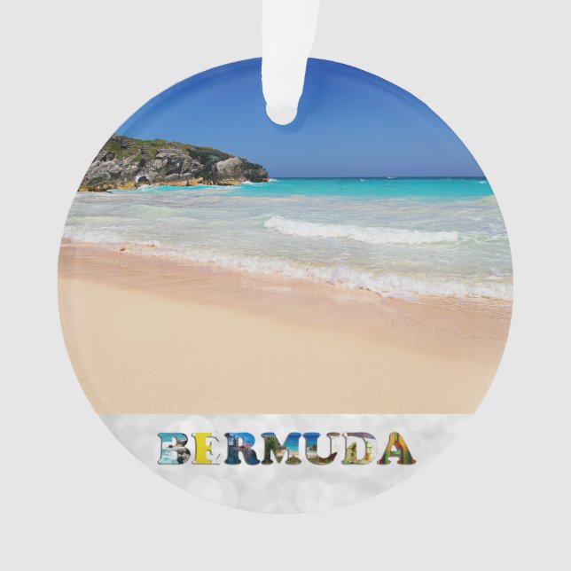 Bermuda Horseshoe Bay Pink Sand Beach Weihnachten Ornament (Vorderseite)