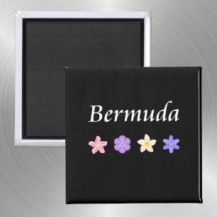 Bermuda Hübsche Blume Icons Farbe Magnet