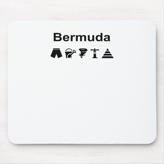 Bermuda Icons Monotone Mousepad (Vorne)