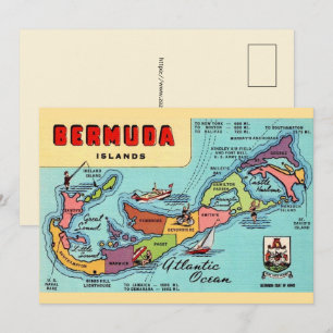 Bermuda Insel 5x7 Karte Postkarte