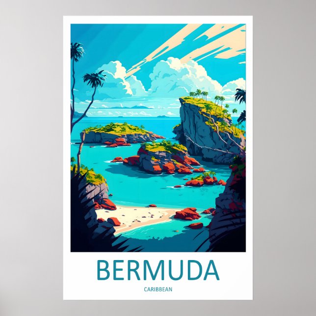 Bermuda Karibik Reiseplakat 1 Poster (Vorne)