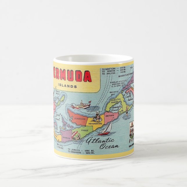 Bermuda Karte Kaffeetasse (Mittel)