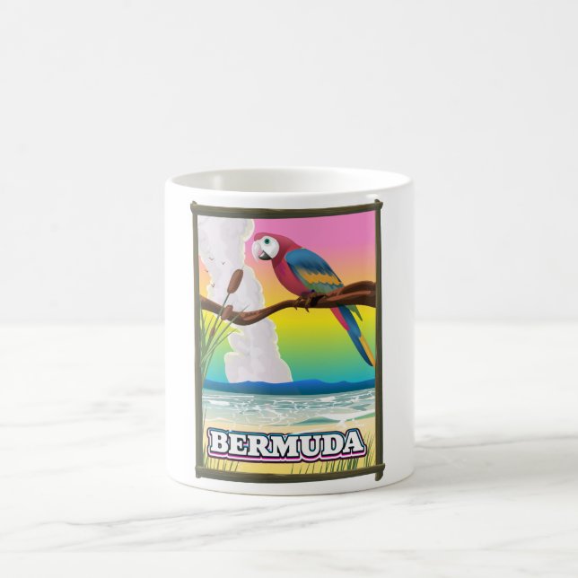 Bermuda Paraside T - Shirt-Kissen-Taste Kaffeetasse (Mittel)