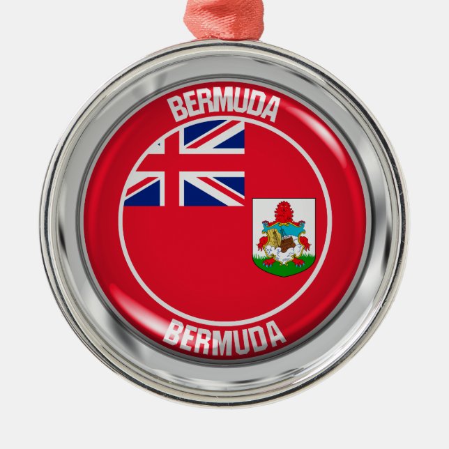 Bermuda Round Emblem Ornament Aus Metall (Vorne)