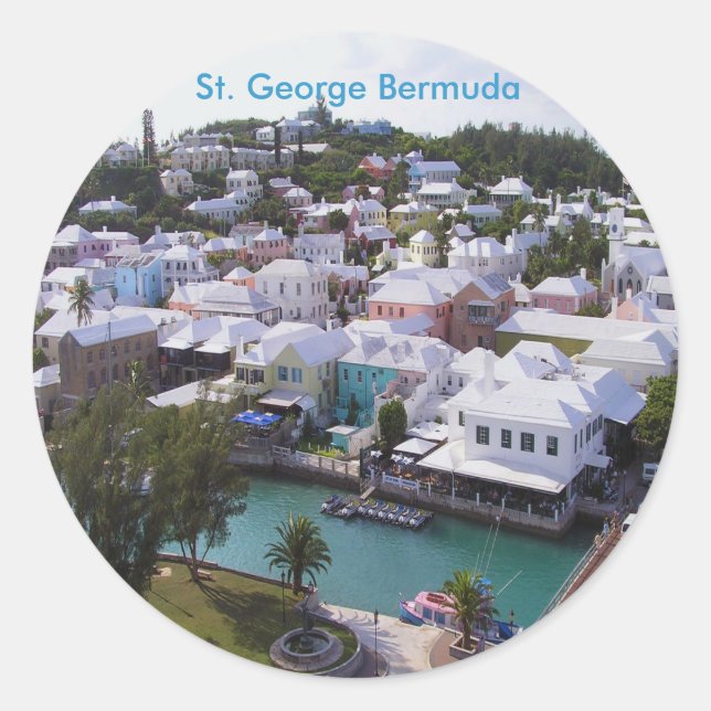 Bermuda Runder Aufkleber (Vorderseite)