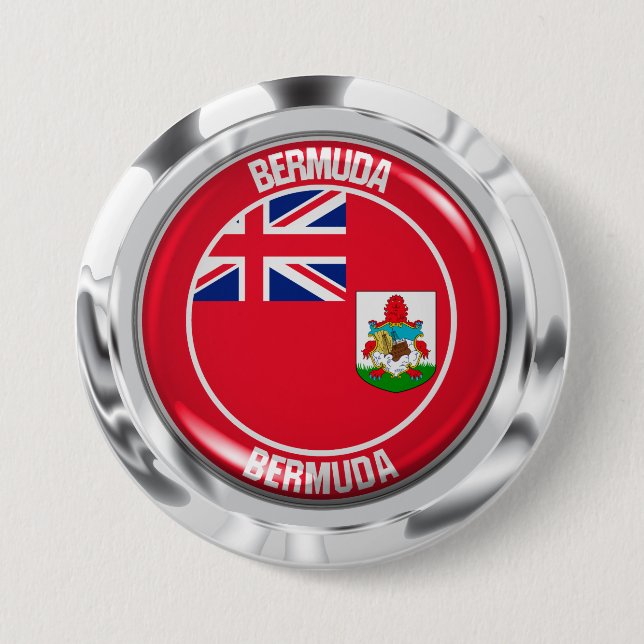 Bermuda-Rundes Emblem Button (Vorderseite)