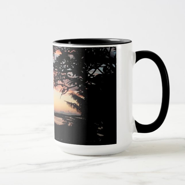 Bermuda-Sonnenuntergang-großer Ton Tasse (Rechts)