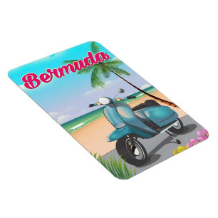 Bermuda-Strand-Rollerreiseplakat Magnet