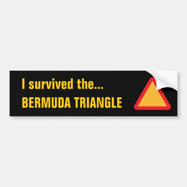 BERMUDA TRIANGLE Autoaufkleber (schwarz) (Vorne)