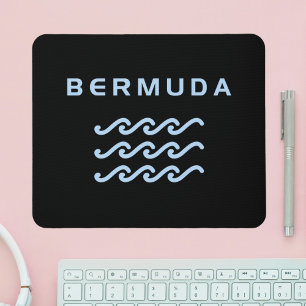 Bermuda Triple Ocean Waves Dark Color Mousepad