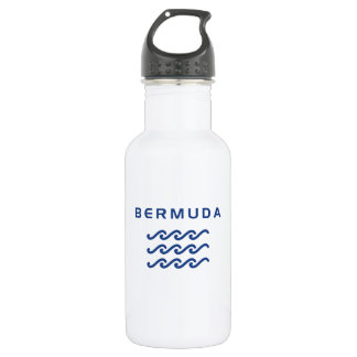 Bermuda Triple Ocean Waves Light Color Edelstahlflasche