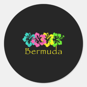 Bermuda Tropical Beach _ Bermuda Travel Surf Runder Aufkleber