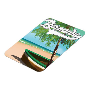 Bermuda Tropical Island Reiseplakat Magnet