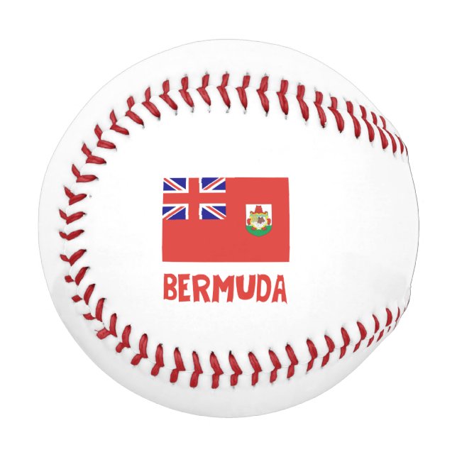 Bermuda und Bermudan-Flagge mit Ihrem Namen Baseball (Vorderseite Links)