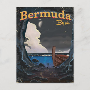 Bermuda Vintage Reiseplakat Postkarte