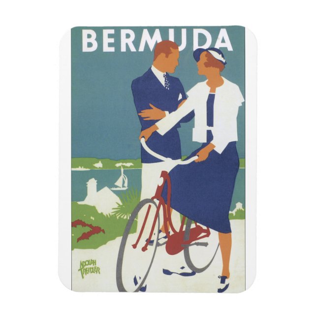 Bermuda Vintage Travel Poster Magnet (Vertikal)