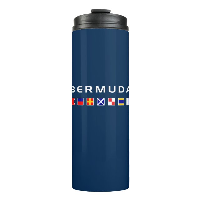 Bermudaseeseesignal-Flaggen-dunkle Farbe Thermosbecher (Vorderseite)