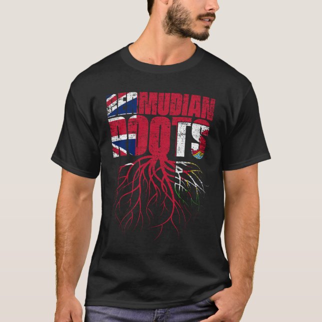 Bermudian Roots Bermuda Heritage Flag T-Shirt (Vorderseite)
