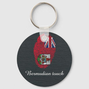 Bermudischer Touch-Fingerabdruck-Flagge Schlüsselanhänger