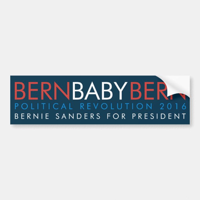 Bern Baby Bernie Sanders für Präsident Autoaufkleber (Vorne)
