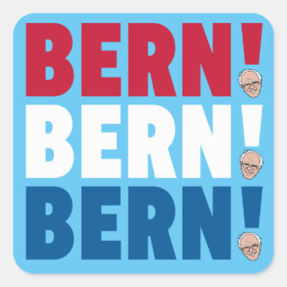 Bern Bern Bernie Sanders Quadratischer Aufkleber