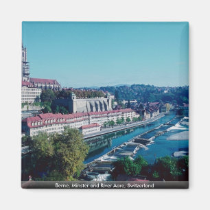 Bern, Münster und Fluss Aare, die Schweiz Magnet