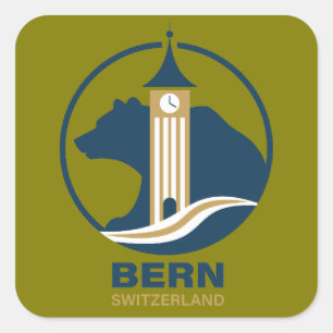 Bern Schweiz Europa Quadratischer Aufkleber