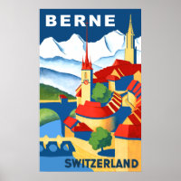 Bern, Schweiz Reiseplakat