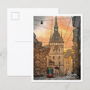 Bern Schweiz Schöne Farbenpfeifenstadt Postkarte