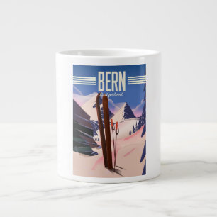 Bern Schweiz Skiplakat Jumbo-Tasse