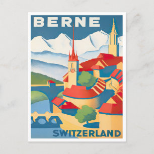 Bern Schweiz Vintage-Reise-Postkarte Postkarte