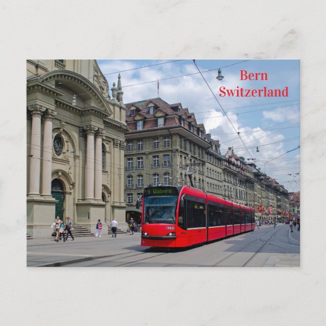 Bern Tram Postkarte (Vorderseite)