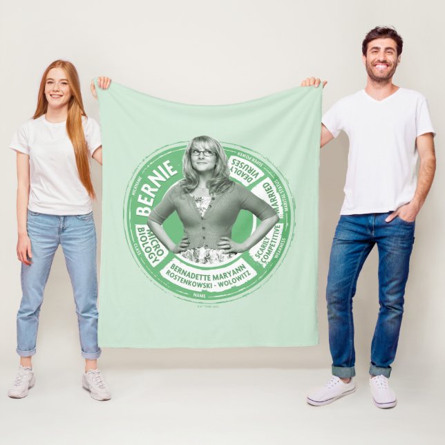 Bernadette Info Graphic Fleecedecke (Beispiel)