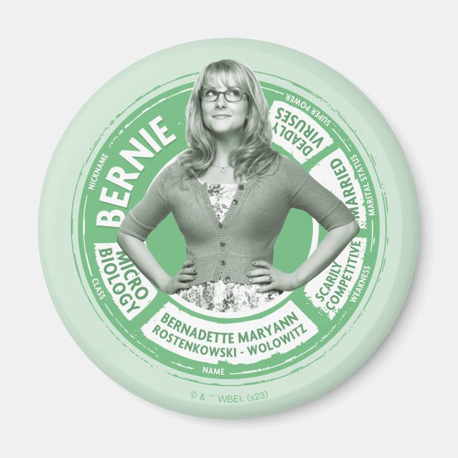 Bernadette Info Graphic Magnet (Vorne)