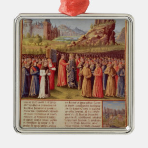 Bernard Clairvaux predigenden zweiten Kreuzzugs Silbernes Ornament