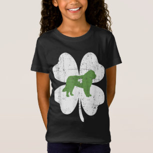 Bernard St Patricks Day Lover Irish Kleeblatt Dog  T-Shirt