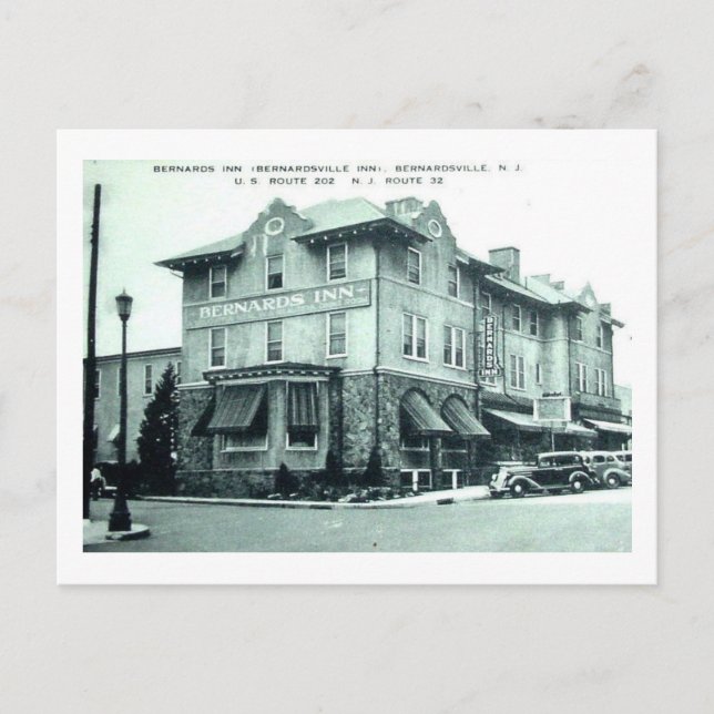 Bernards Inn, Bernardsville NJ Vintag Postkarte (Vorderseite)