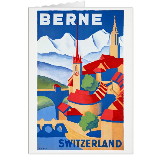 Berne Suisse - Poster Vintage voyage restauré (Devant)