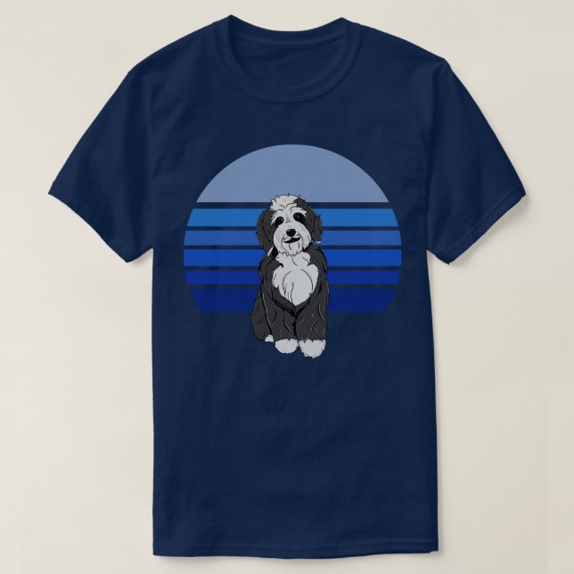 Bernedle Retro Blue T-Shirt (Design vorne)