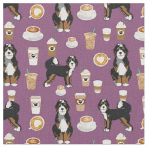Bernedoodal-Hundekaffee lila Stoff