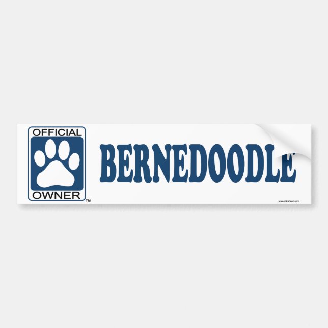 Bernedoodle Blau Autoaufkleber (Vorne)