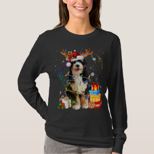 Bernedoodle Christmas Rentier Santa Lights Dog Xm T-Shirt