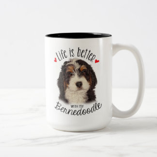Bernedoodle deux tonalités Mug 15oz