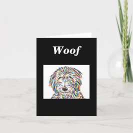 Bernedoodle Dog Blank Note Card Dankeskarte