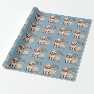 Bernedoodle Dog Colorful Geschenkpapier