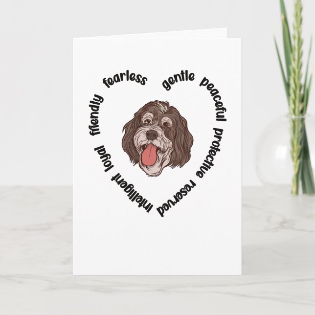 Bernedoodle Dog Lover Bernedoodle Mama Dog Vater Karte (Vorderseite)