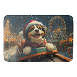 Bernedoodle Dog Roller Untersetzer Weihnachten Badematte