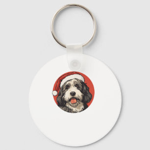Bernedoodle Dog Xmas Doodle Doodle Niedliche Weihn Schlüsselanhänger