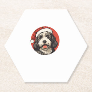 Bernedoodle Dog Xmas Doodle Doodle Niedliche Weihn Untersetzer