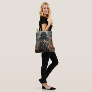 Bernedoodle fährt Motorrad Halloween Gruselig Tasche